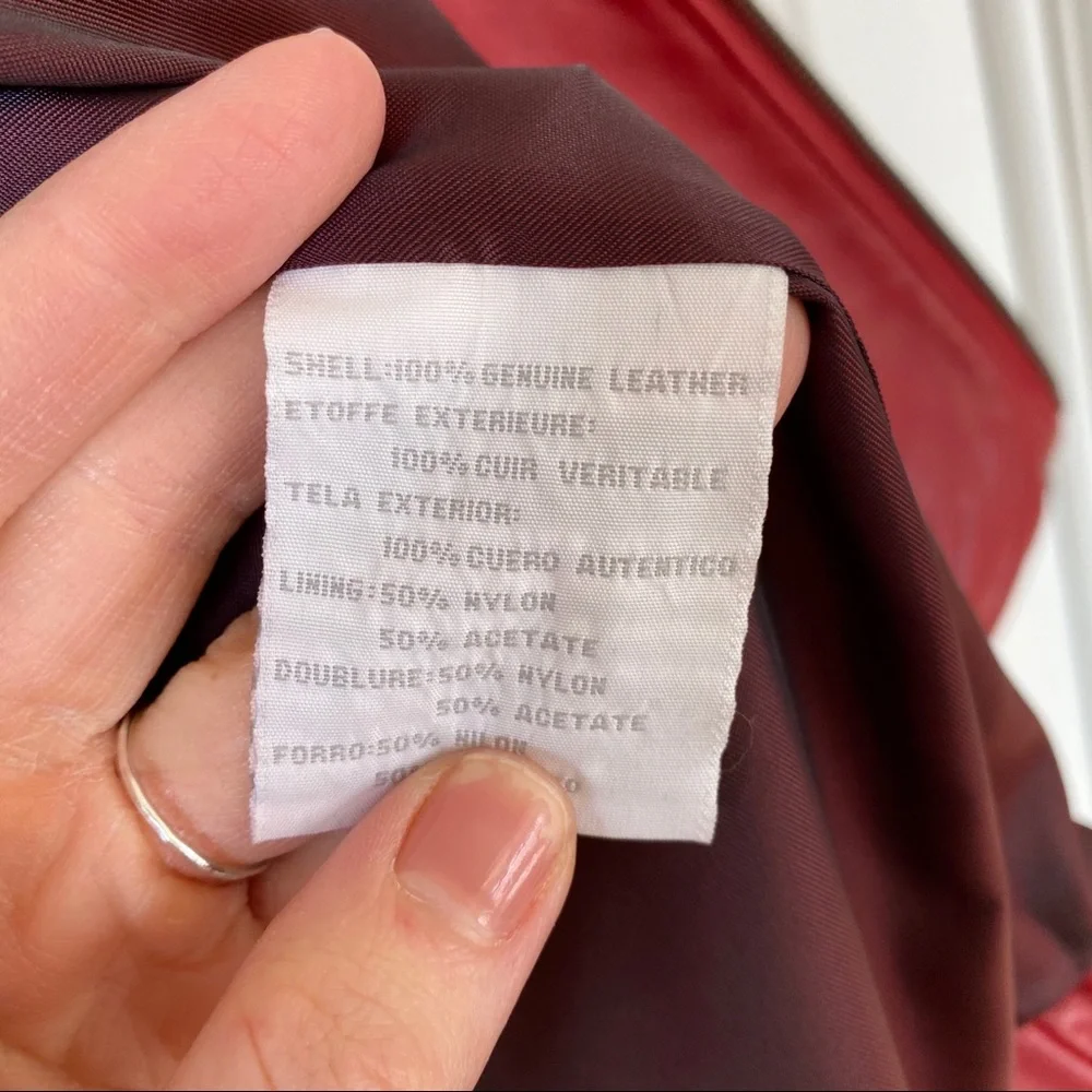 Liz Claiborne Red Leather Jacket - Picture 6 of 8